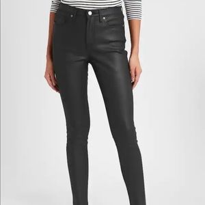 BR High Rise Coated Black Skinny Jean